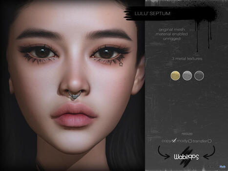 Lulu Septum January 2026 Group Gift by WabiSabi | Teleport Hub - Second Life Freebies | Second Life Freebies | Scoop.it