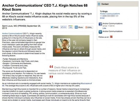 Breaking news: Man has a Klout score of 68 | Public Relations & Social Marketing Insight | Scoop.it