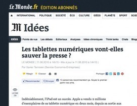 Tablettes : un atout pour la presse ? - Arrêt sur images | Library & Information Science | Scoop.it
