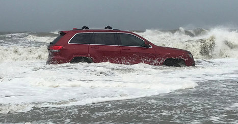 Red Jeep Stranded on a Beach Becomes a Social Media Sensation | Coastal Restoration | Scoop.it