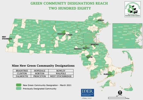 Map of Massachusetts Green Energy Communities and Grant Summaries - Link downloaded July 27, 2022 | Massachusetts Climate Action Planning Resources | Scoop.it