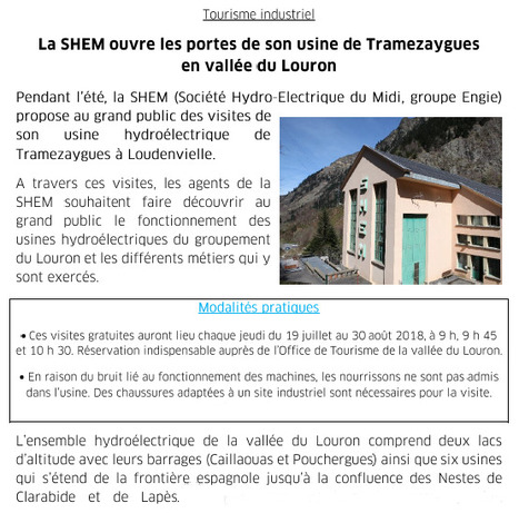 SHEM : visite de l'usine hydroélectrique de Tramezaygues en Louron  | Vallées d'Aure & Louron - Pyrénées | Scoop.it