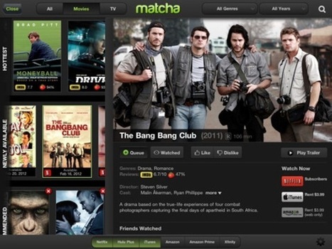 Matcha.tv's iPad app is better than the remote for navigating streaming video ... - VentureBeat | Winning The Internet | Scoop.it