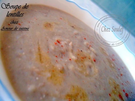 Soupe aux lentilles | Plats et recettes rapides, idées de menu de semaine sain et facile | Scoop.it