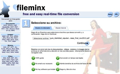 Fileminx, conversor online para múltiples formatos | TIC & Educación | Scoop.it