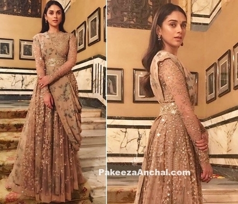Aditi Rao Hydari in Royal Sabyasachi Outfit at Falaknuma Palace, #ActressInBrownDresses, #AditiRaoHydari, #BollywoodActress, #BollywoodDesignerDresses, #DesignerWear, #FalaknumaPalaceHyderabad, #Fu... | Indian Fashion Updates | Scoop.it