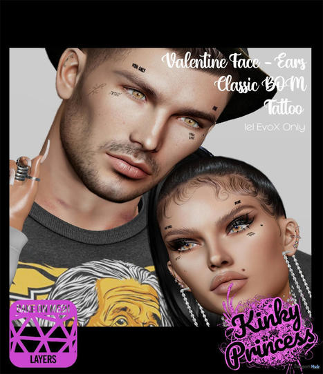 Valentine BOM Face & Ears Tattoo February 2022 Group Gift by [Kinky Princess] | Teleport Hub - Second Life Freebies | Second Life Freebies | Scoop.it