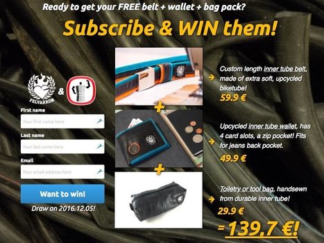 Win a Felvarrom Recycled Innertube Wallet, Belt & Toiletry Bag | 1001 Recycling Ideas ! | Scoop.it