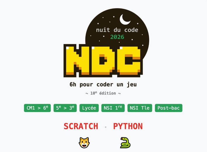 Plongez avec vos élèves dans la nuit du code 2026 – | TIC, TICE et IA mais... en français | Scoop.it