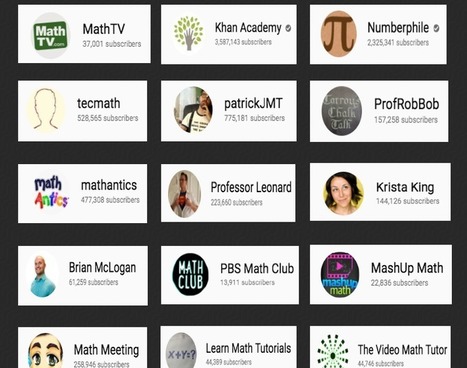 20 Great YouTube Channels for Math Teachers - Educators Technology | Help and Support everybody around the world | Scoop.it
