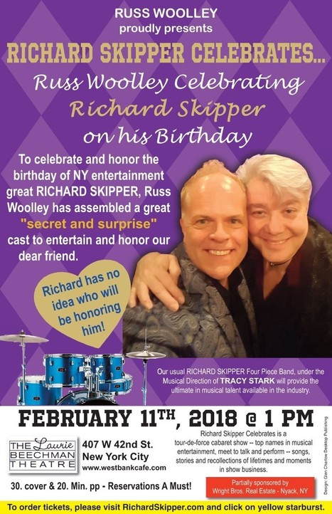 RUSS WOOLLEY proudly presents  “A RICHARD SKIPPER BIRTHDAY BASH ” –On Richard’s actual Birthday!! | LGBTQ+ Movies, Theatre, FIlm & Music | Scoop.it