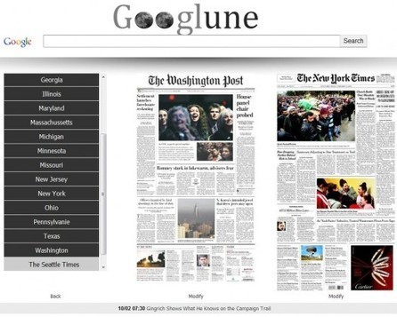 La une des grands journaux américains en page d'accueil, Googlune.com | Time to Learn | Scoop.it