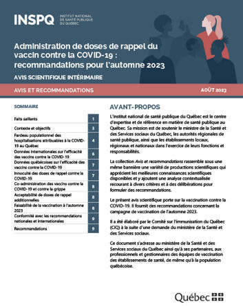 Administration de doses de rappel du vaccin contre la COVID-19 : recommandations pour l’automne 2023 | Veille Coronavirus - Covid-19 | Scoop.it