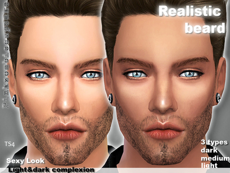 Realistic sexy beard << Pinkzombiecupcakes (TSR) | Les Sims | Scoop.it