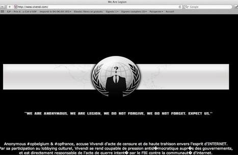 Anonymous : site Vivendi 'défacé', catalogue Sony sur BitTorrent | ICT Security-Sécurité PC et Internet | Scoop.it