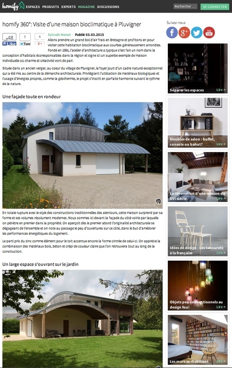 " Visite d’une maison bioclimatique à Pluvigner " - homify 360°: | Architecture, maisons bois & bioclimatiques | Scoop.it