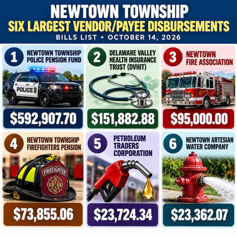 #NewtownPA Township's October 14, 2026 Bills List: Where Is the Money Going? | Newtown News of Interest | Scoop.it