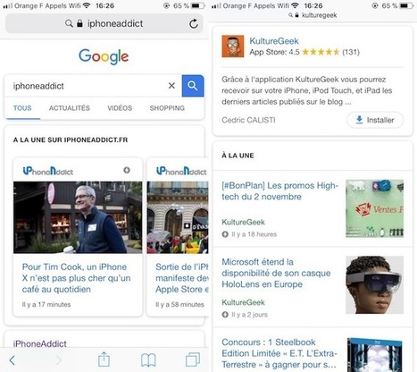 Google change le design de ses recherches sur mobile | Applications Iphone, Ipad, Android et avec un zeste de news | Scoop.it