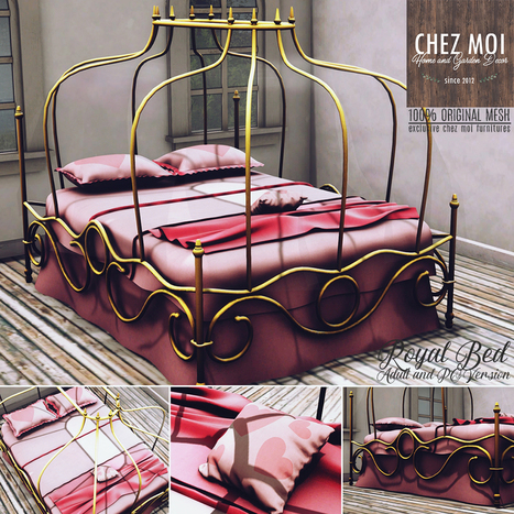 Royal Bed CHEZ MOI – Chez Moi | 亗 Second Life Home & Decor 亗 | Scoop.it