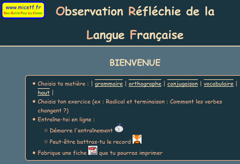 Observation Réfléchie de la Langue Française | Ressources libres CC-BY-NC | FLE CÔTÉ COURS | Scoop.it