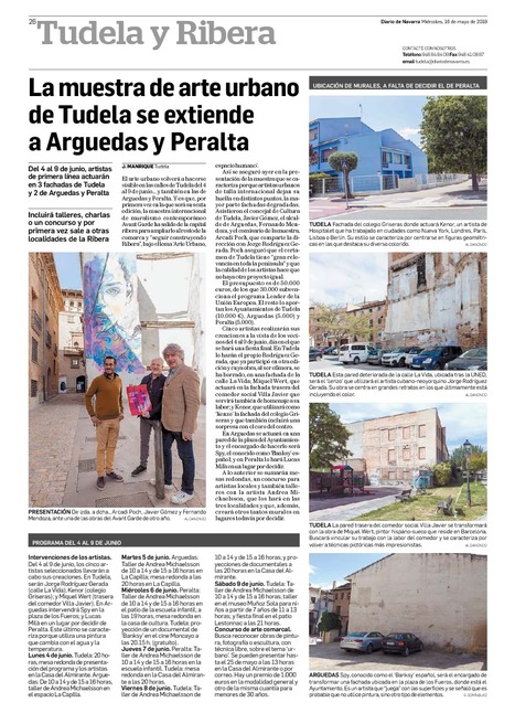 La muestra de arte urbano de Tudela se extiende a Arguedas y Peralta | Ordenación del Territorio | Scoop.it