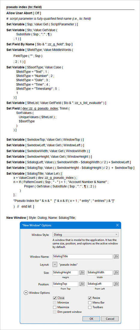 FileMaker Hacks - FM 22: Pseudo Indexing | Claris FileMaker Love | Scoop.it