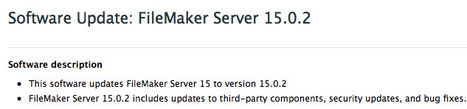 Software Update: FileMaker Server 15.0.2 | FileMaker | Learning Claris FileMaker | Scoop.it