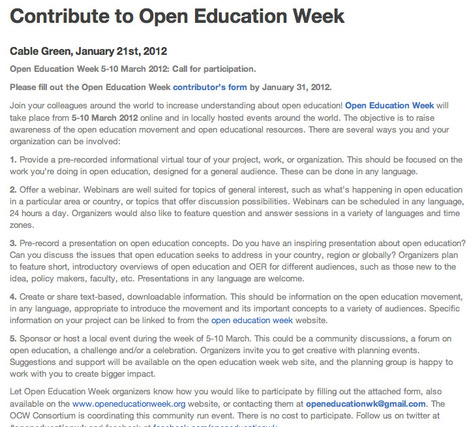 Contribute to Open Education Week - Creative Commons | Digital Delights | Scoop.it