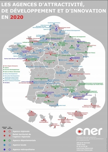 Savez-vous où sont les 102 agences de développement, d'innovation et d'attractivité en France ? | veille territoriale | Scoop.it