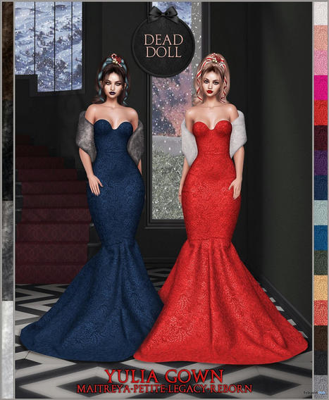 Yulia Gown & Fur Shawl Fatpack December 2022 Group Gift by DEAD DOLL | Teleport Hub - Second Life Freebies | Second Life Freebies | Scoop.it