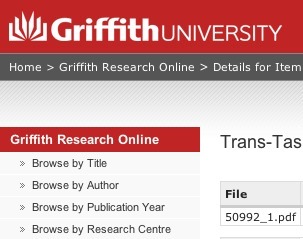 Griffith University | Griffith Research Online | Details for item "Trans-Tasman migration: New Zealanders' explanations for their move" | Trans Tasman Migration | Scoop.it