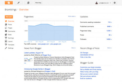 Blogger estrena interfaz y se vuelve más fácil de usar | Clases de Periodismo | E-Learning, Formación, Aprendizaje y Gestión del Conocimiento con TIC en pequeñas dosis. | Scoop.it