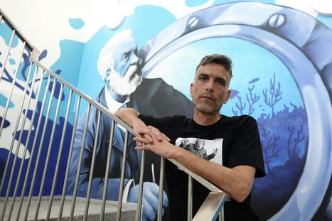 Julio Verne en un parking vigués: el grafitero Powone decoró los accesos del antiguo ... | Noticias de Julio Verne | Scoop.it