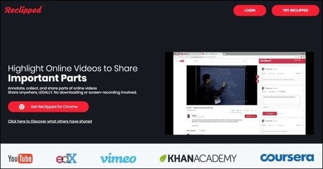 ReClipped. Annotez et conservez des extraits de vidéos du Web | Time to Learn | Scoop.it