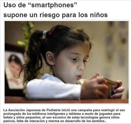 ALERTA - El Uso de “smartphones” supone un riesgo para los niños | PIENSA en VERDE | Scoop.it