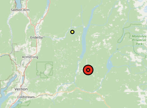 Wildfire near Mabel Lake, north east of Vernon, mapped at 4.7 hectares - Castanet.net | Operation Deimos | Scoop.it