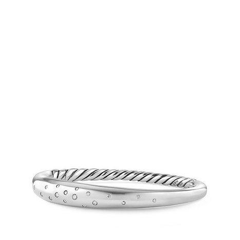 Pure Form Smooth Bracelet with Diamonds, 9.5mm | Blingy Fripperies, Shopping, Personal Stuffs, & Wish List | Scoop.it
