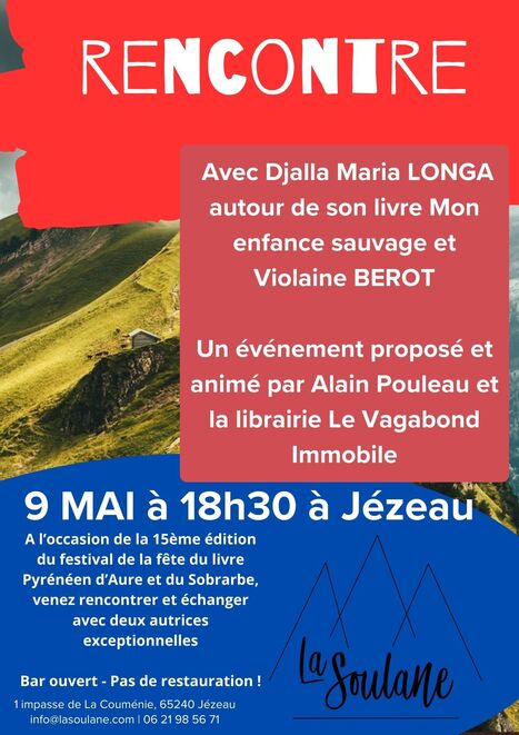 Rencontre et échange avec deux autrices par le Vagabond immobile, vendredi 9 mai à La Soulane | Vallées d'Aure & Louron - Pyrénées | Scoop.it