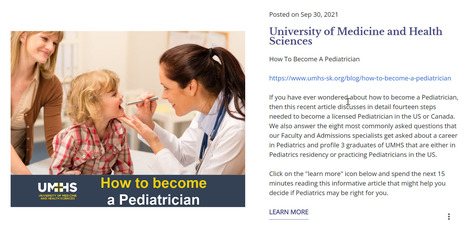 Become a Pediatrician Google Business Site SK | Medical School | Scoop.it