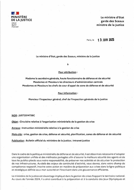 Organisation ministérielle de la gestion de crise | Veille juridique du CDG13 | Scoop.it