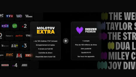 Molotov et Deezer lancent une offre commune TV + musique à prix réduit - The Media Leader | Divertissement | Scoop.it