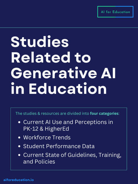 Studies Related to Generative AI in Education via AI for Education | Learning & Technology News | Scoop.it