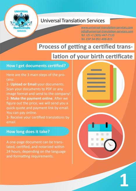 Process of Getting a Certified Translation of Your Birth  | Universal Translation Company | Scoop.it