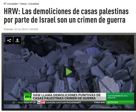 HRW: Las demoliciones de casas palestinas por parte de Israel son un crimen de guerra | La R-Evolución de ARMAK | Scoop.it
