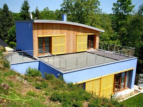 [Inspiration] Une maison bleue respectueuse de son environnement | MaisonaPart.com | Build Green, pour un habitat écologique | Scoop.it