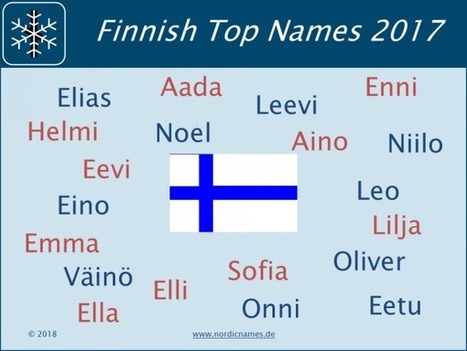 Finnish Statistics of 2017 - Nordic Names Wiki - Name Origin, Meaning and Statistics | Name News | Scoop.it