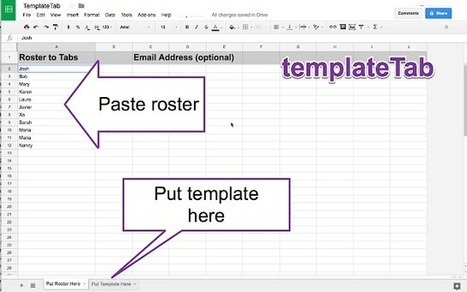 TemplateTab by Alice Keeler - automatically copy a document for every student in your class while working in a spreadsheet | Education 2.0 & 3.0 | Scoop.it
