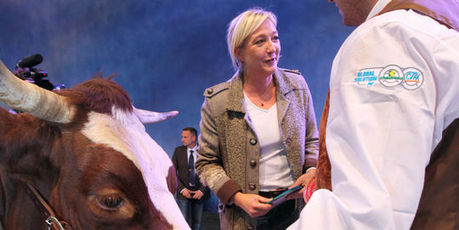 Marine Le Pen veut séduire les agriculteurs, malgré les divergences sur l'Europe | Le Fil @gricole | Scoop.it
