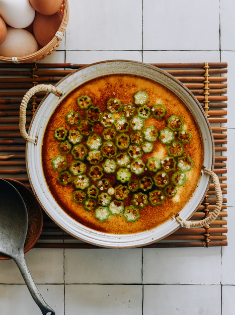 Steamed Eggs with Okra and Soy Sauce&nbsp; | foodSenses | Scoop.it