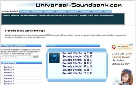 Universal Soundbank, m&aacute;s de 30000 sonidos y efectos de sonido gratis para descargar | Aplicaciones y Herramientas . Software de Dise&ntilde;o | Scoop.it